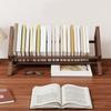 Holz-Schreibtisch-Bücherregal Zeitschriftenständer Tischplatten-Bücherregal Schräg gestelltes Bücherregal für Wohnzimmer Home Office