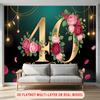 Party Backdrop Birthday Rose 40Th Photo Booth Background Wall Decor