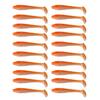 20Pcs Fishing Lures Soft Baits with T-Tail Vibrant Color Mini Size Portable Flexible Fake Lures Artificial Baits