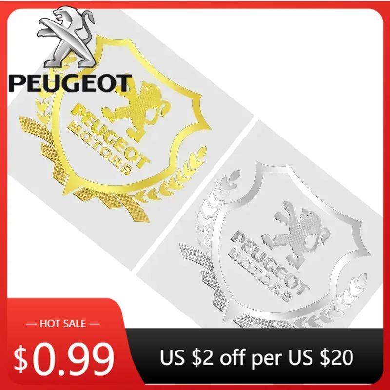 Car Sticker Car Badge Body Side Metal 3D Emblem Ears of Wheat Sticker Decal Auto Exterior Accessories For Peugeot 3008 5008 208 
