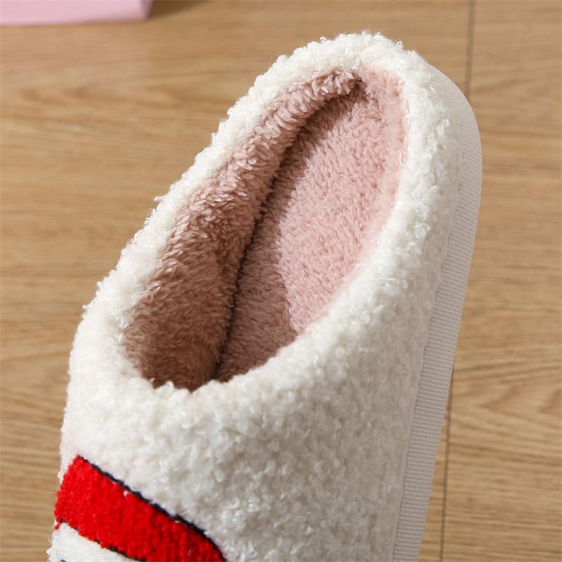 New Santa Claus Christmas Slippers Winter Home Indoor Non-slip Home Smiley Cotton Slippers Women