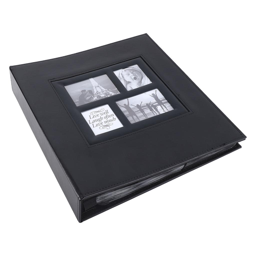 4 X 6in Photo Album Insert Type 500 Pockets PU Picture Album for Memory Ticket Card Black
