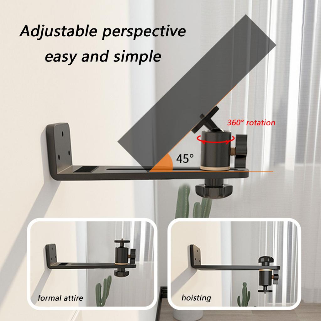 Adjustable 1/4Inch Projector Wall Mount Bracket For Home Theater And Conference Room Installation Holds Up To 5kg
