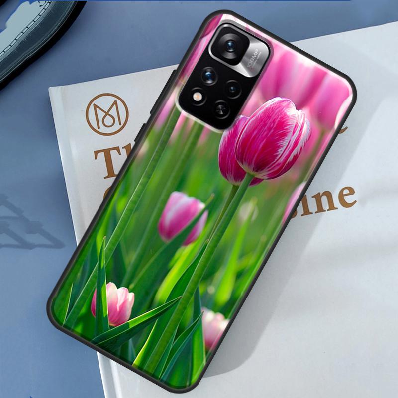 Tulips Flower Case For Xiaomi Redmi Note 14 13 11 9 10 12 Pro 9S 10S 11S 12S Redmi 10C 12C 13C 14C Cover