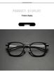 Ultra-Light Retro Black Myopia Glasses with Large Square Wood-Based Frame