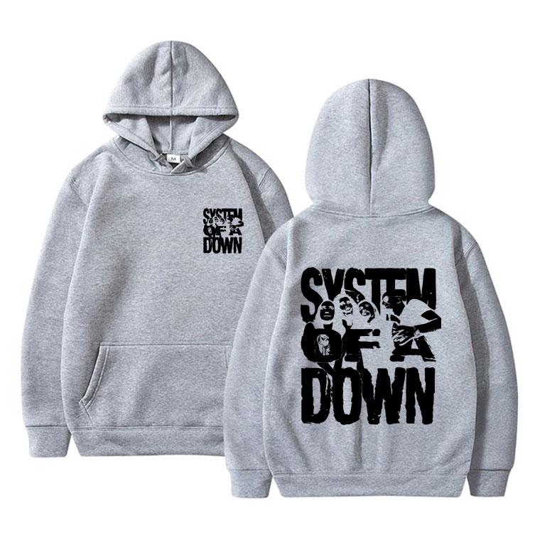 90s Alternative Metal Rock Band System of A Down Graphic Hoodie Men Women Casual Popular Sweatshirt Man Vintage Cotton Hoodies