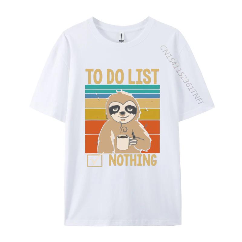 Mens Shirts Graphic Tee To Do List Nothing Coffee Drinking Funny T Shirts Mens Fashion T Shirt Cotton Tee Top