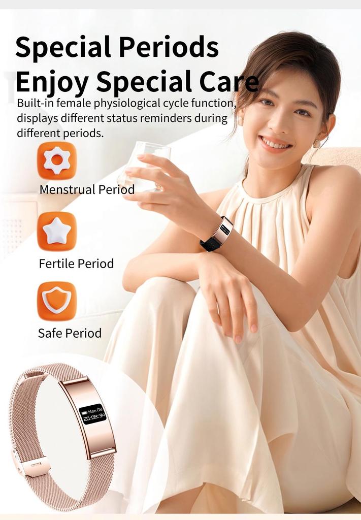 B8 Unisex Smart Bracelet: Luxurious, Waterproof, Monitors Heart Rate & Sleep.