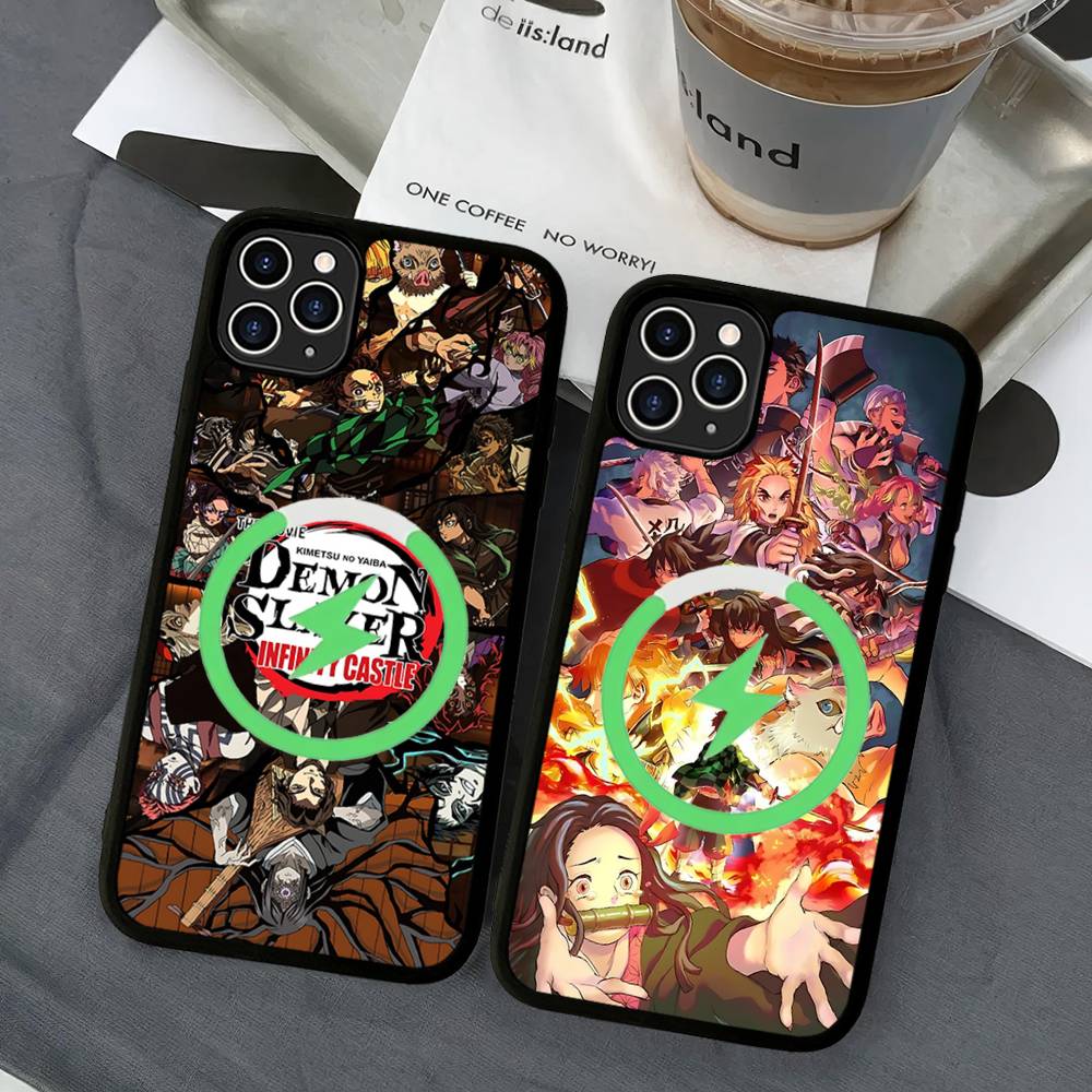 Anime Demon Slayer Magsafe Magnetic Phone Case For IPhone 17 16 Pro Max 15 Plus 14 13 12 11 Cover