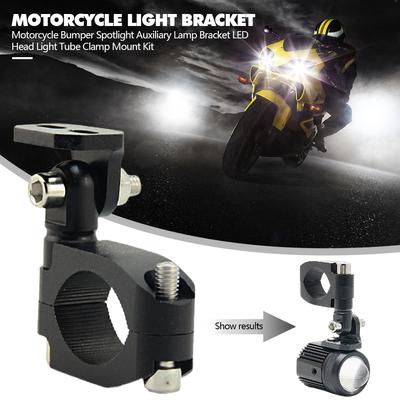 Motorcycle Bumper Spotlight Auxiliary Lamp Metal Bracket Led Head Light Tube Clamp Mount Kit for Motorcycle Fog Light