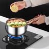 ZISIZ 16cm Double-Handle Golden Milk Pot
