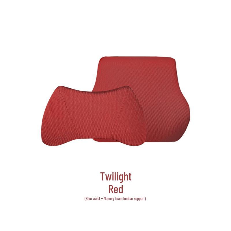 SU7 Car Headrest & Neck Pillow: Summer Breathable Memory Foam Neck & Lumbar Support.