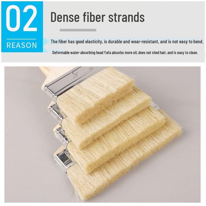 Churong Wood Handle Hog Bristle Paint & Cleaning Brush