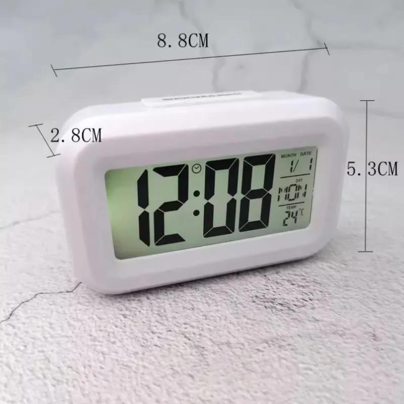 Desk Decorations: Multi-functional LED Digital Alarm Clock with Calendar and Time-Display for Bedroom or Office Use