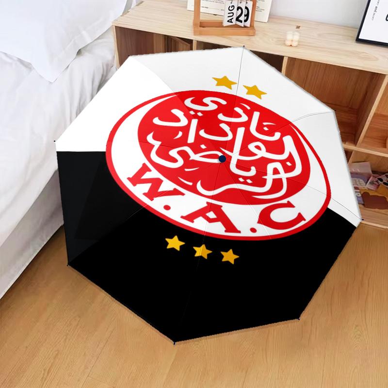 1PC Fc Crest Design Printed Umbrella Folding Umbrella, Automatic Umbrella 8-Frame for Travel, Camping Fan Gifts Christmas Gifts