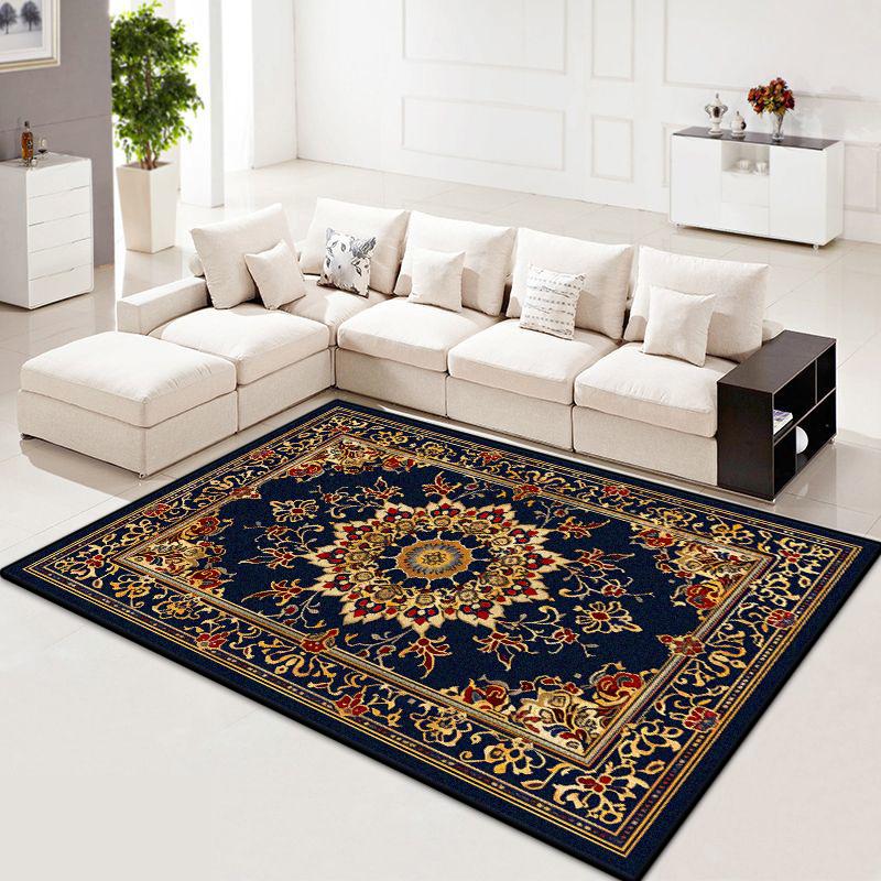 Luxury Home Decoration Persian Border Design Living Room Rug Soft Non-slip Bedroom Decor Bedend Carpet Easy Clean Sofa Table Mat