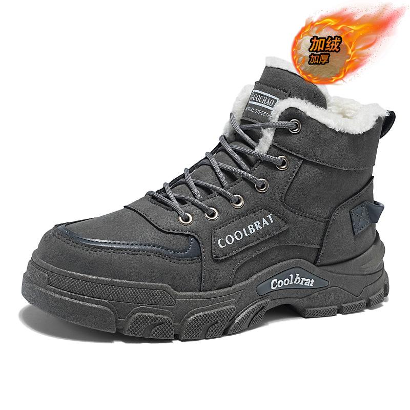 Winter Velvet Martin Boots, New Thickened Warm Cotton Shoes, High-top Shoes, Non-slip Labor Insurance Shoes