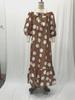 European American Style Off Shoulder Polka Dot Bohemian Maxi Dress