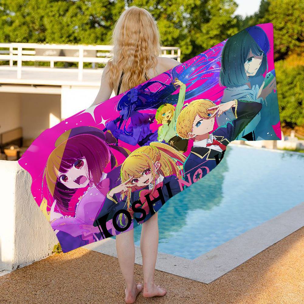 Anime O-Oshi No K-Ko Microfiber Printed Beach Towel Mountain Climbing Yoga Beach Swimming Running Absorbent Soft Towel