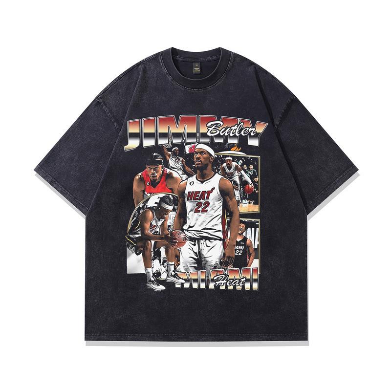 Herren T-Shirt Kurzarm Amerikanischer Retro Stern Direktdruck Oversize Große Version Baumwoll T-Shirt