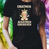T-Shirt Frauen Einatmen Ausatmen Einhorn Motiv Baumwolle Größe S bis 3XLWird in neuem Fenster oder Tab geöffnet