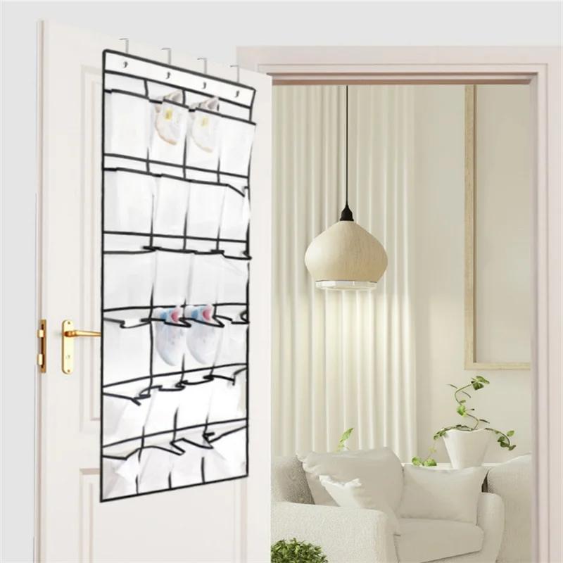 1PC Over The Door Shoe Rack With 24 Large Mesh Pockets Hanging Shoe Organizer For Closet Hanging Shoe Rack Holder Hanger