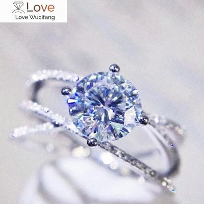 Trendy Modern Women Cross Rings for Wedding Dazzling Zirconia Fashionable Lady Engagement Accessories Stylish Jewelry