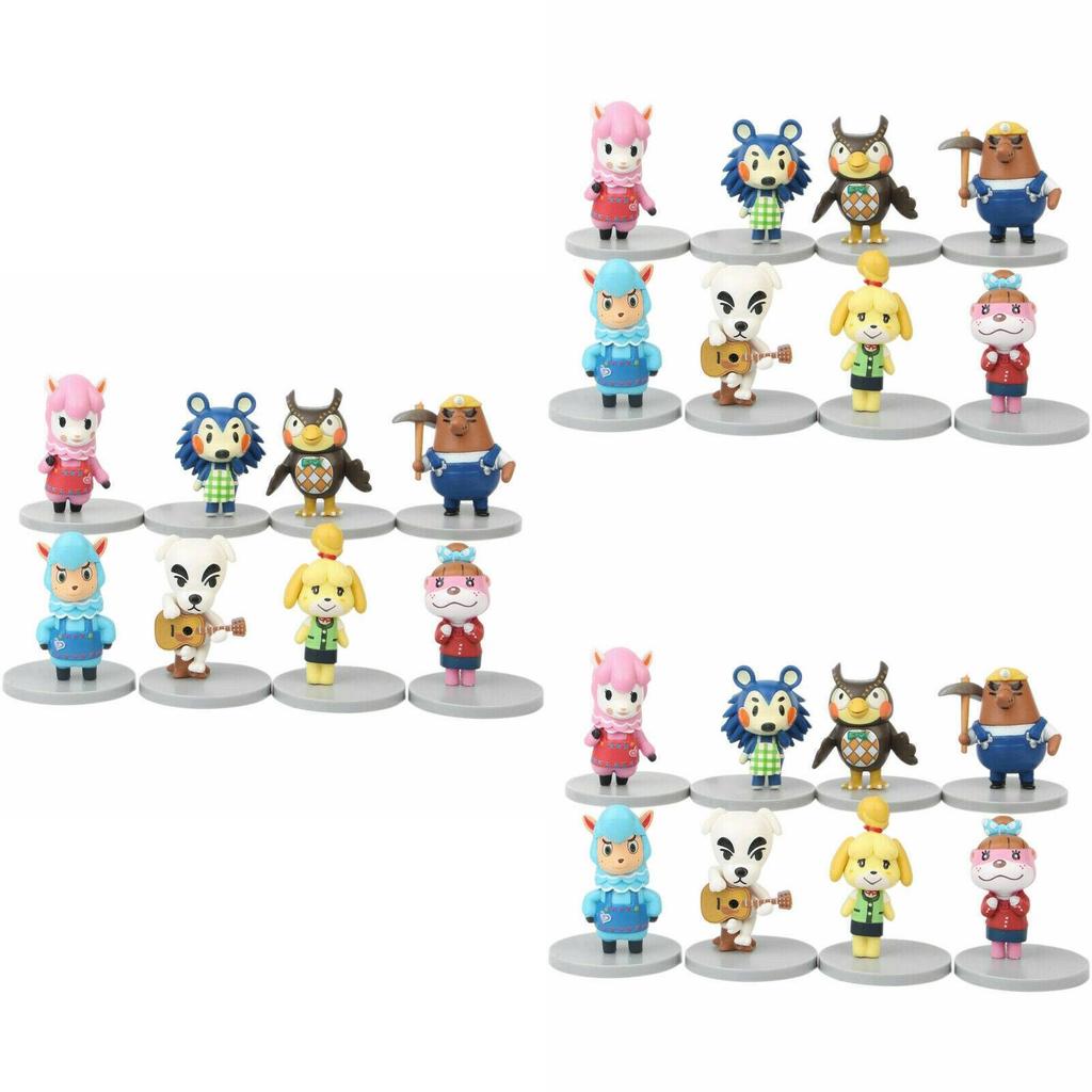 Adorable Animal Crossing Figures Toy Set 8pcs For Cake Topper And Garden Decor
