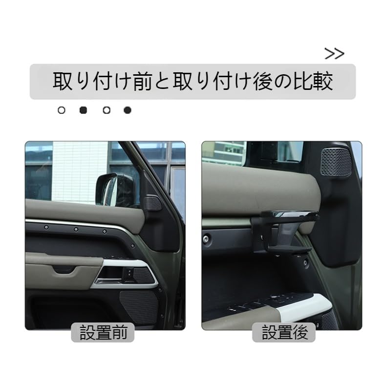 MUMAREN Car Door Water Cup Holder Bottle Stand for Land Rover Defender 90 110 130 Stainless Steel Custom Parts Interior Accessory for both and drive