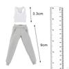 2 Pieces 1/12 Doll Outfit with Vest And Pants for 6 Inch Female Figures