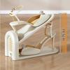 Retro-Style Rattan Double-Layer Adjustable Shoe Rack and Cabinet