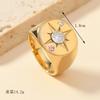 New Hot Selling Personalized Fashion Light Luxury Design Round Octagonal Star Ring
