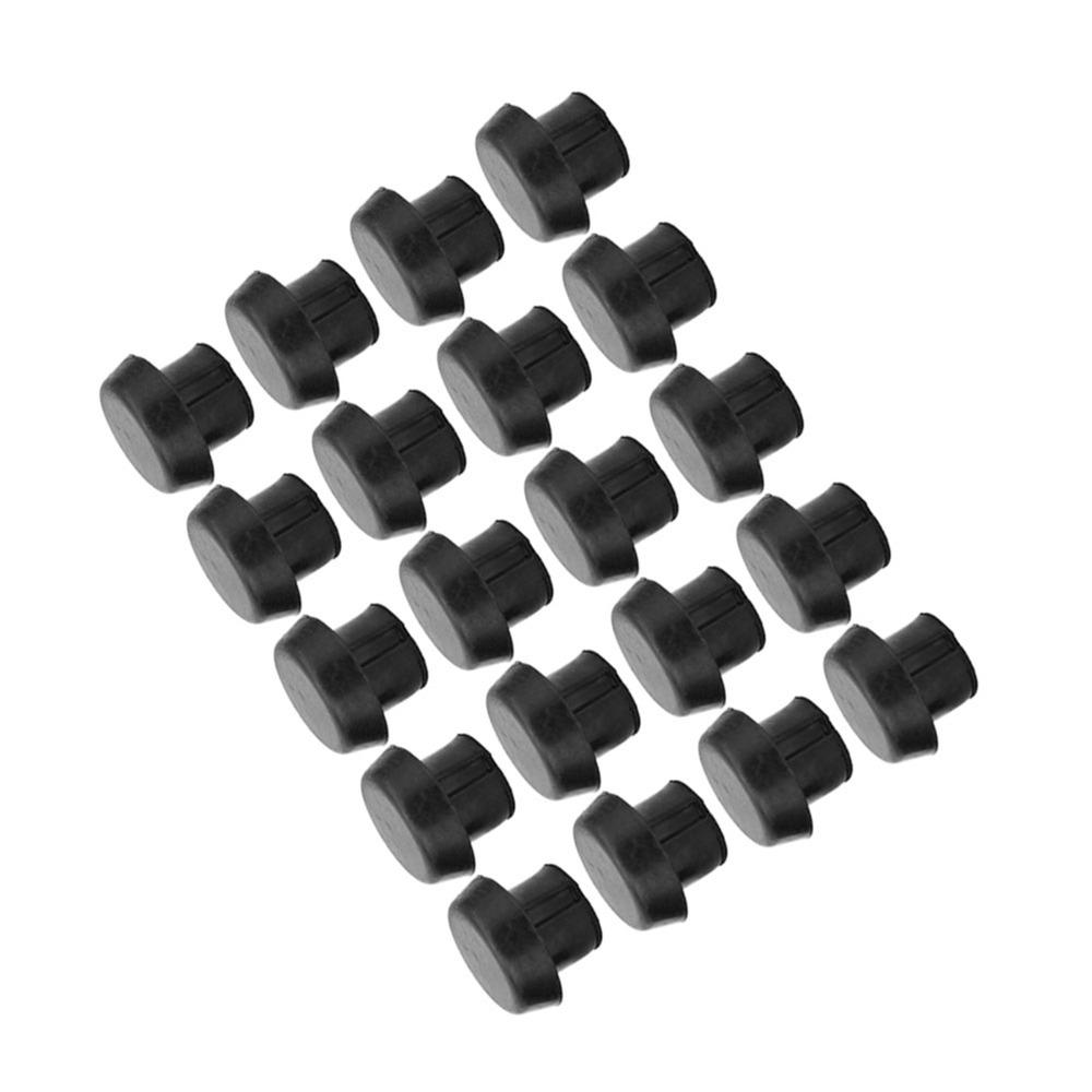 20pcs Protective Billiard Cue Rubber Plug Black Billiard Tail Cover  Billiards Game