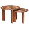 Nesting Coffee Tables 2 Pcs Multicolored Solid Reclaimed Wood