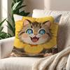 Cartoon Flowers Cat Cute Cushion Cover Pillow Cover Decoration Room Home Sofa Living Office Car Nordic Simplicity