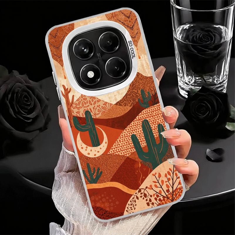 Kaktusmuster Stoßfeste Handyhülle für Xiaomi Redmi Note 15 14 13 12 Pro Plus 11 11S 11T 5G Abdeckung Anti-Fall Fundas