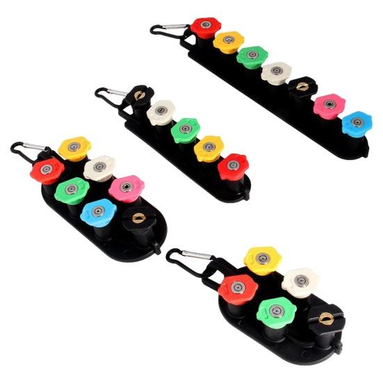 Spray Nozzle Set Pressure Washer Nozzle Tips with Nozzle Holder Universal Quick Connect Metal Nozzles Kit for Watering Plants Washing Cars