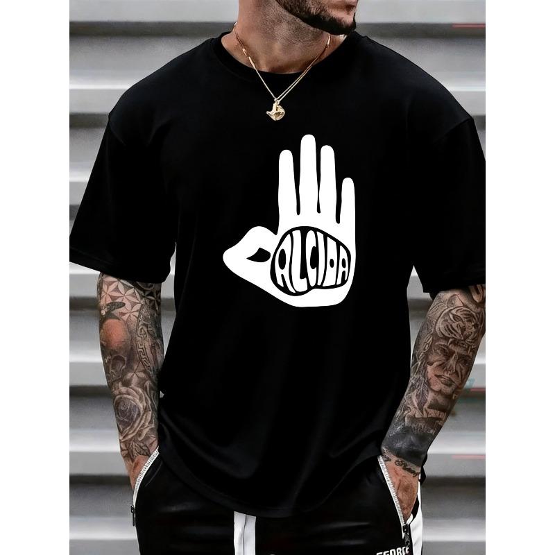 

European Size Men S Short-Sleeve T-Shirt Featuring a Hand-Printed Graphic Design, Perfect for Casual Everyday Use. Lightweight And Breathable 4XL чорний