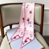 Design Print Skinny Scarf Plaid Horse Hairband Scarves Women Narrow Silk Scarfs Bag Ribbons Luxury  Wrist Towel Foulard