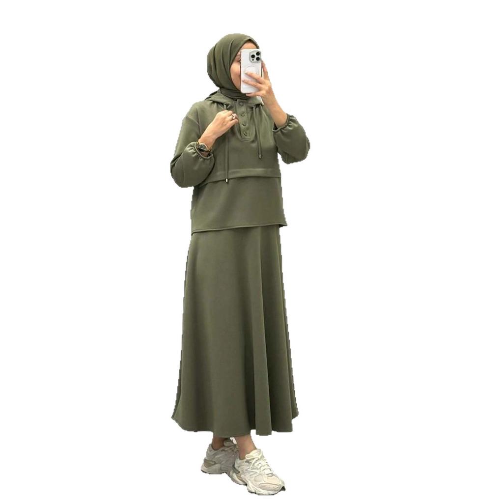2025 cross-border European and American style women's clothing autumn new round neck lantern sleeves long sleeves waist fairy A-shaped long dress