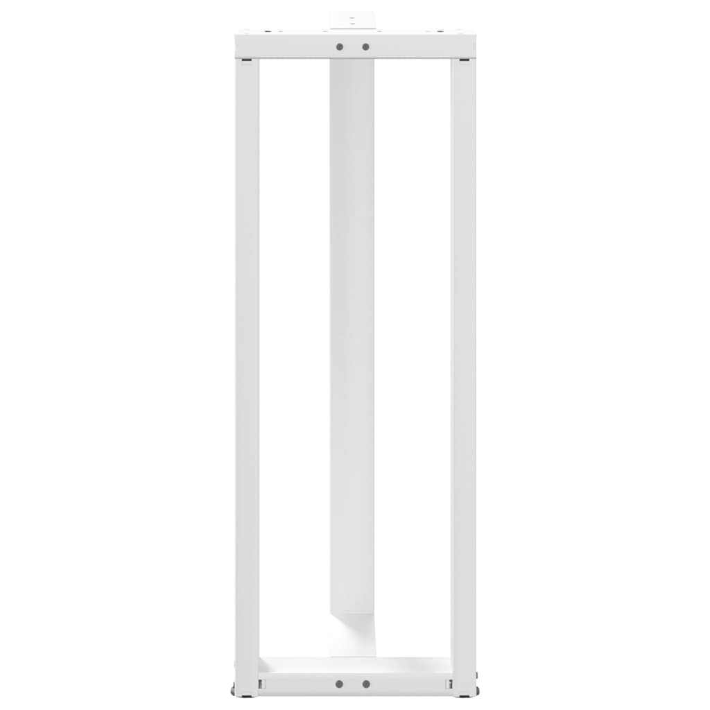 Vidaxl Nogi Do Stołu Barowego, 2 Szt., Białe, 50X35X(110-111) Cm, Stal