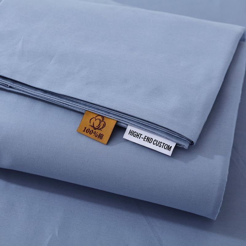 Bequemes 100% Baumwoll-Bettlaken für Schlafzimmer Einzel-Doppelbett Große Größe Einfarbige Bettdecke