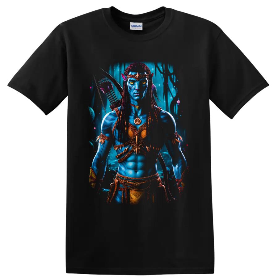 Solek Fantasy Warrior T Shirt Blue Alien Archer Graphic Movie Fan Tee Art Gift