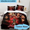 Custom Name 3PCS RAW: Fire Fury Bedding Set, Including 1pc Duvet Cover And 2pcs Pillowcases, Suitable for Dorms and Bedrooms Gift