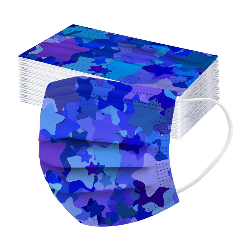 Children's Disposable Tie-dye Starry-sky Printed Mask Disposable Face Mask Ear Loop Mask 50PCS