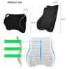 Car Lumbar Support Cushion and Headrest Neck Support Seat Cushion Backrest Memory with Adjustable Mounting Straps Washable Car Driving Gaming Chair