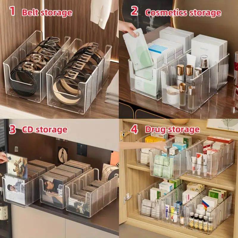 Belt Storage Artifact Home Wardrobe Men's and Women's Belt Display Stand Acrylic Transparent Grid Belt Storage Box