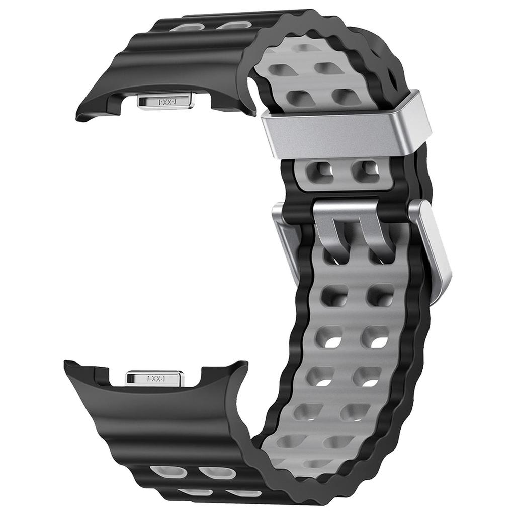 Marine Band for Samsung Galaxy Watch 8/8 Classic Ocean Strap Two-tone Silicone Band for Galaxy Watch 8 40 44mm Sport Bracelet