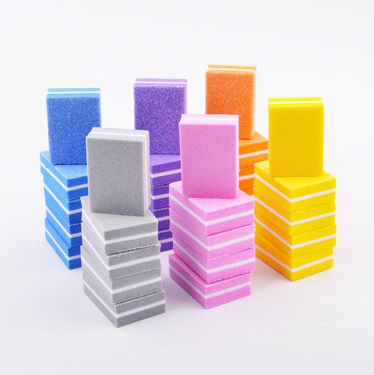Double-Sided Washable Nail File: Mini High-Elastic Tofu Sponge Block