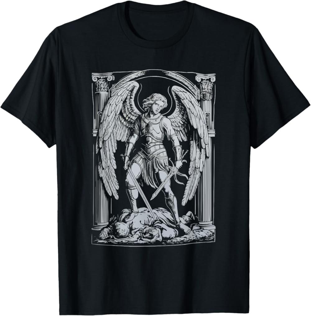 Archangel Catholic Religion Christianity Guardian Angel T-Shirt S разноцветный